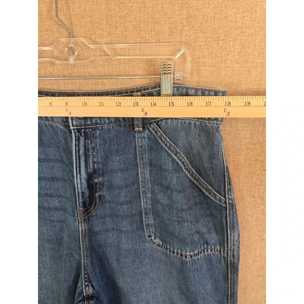 Talbots Summerweight Straight Leg Ankle Jean 14 Franklin Wash 100% Tencel Blue